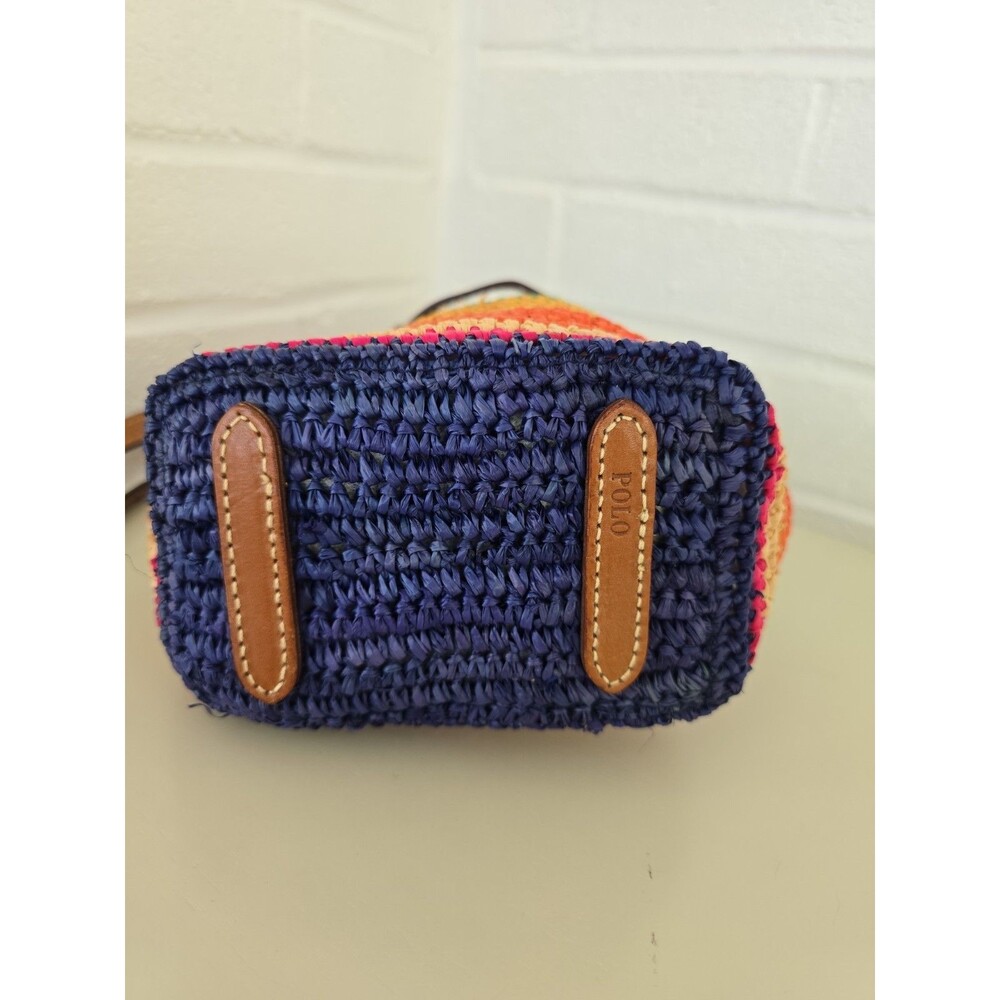 Polo Ralph Lauren Raffia Mini Bellport Bucket Bag Limited Edition Rare - Picture 7 of 14